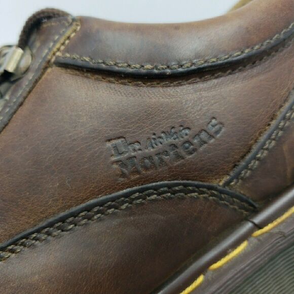 Dr. Martens England Made Mens 10 Brown Leather Air Wair Lug Sole Shoes VTG main image 13